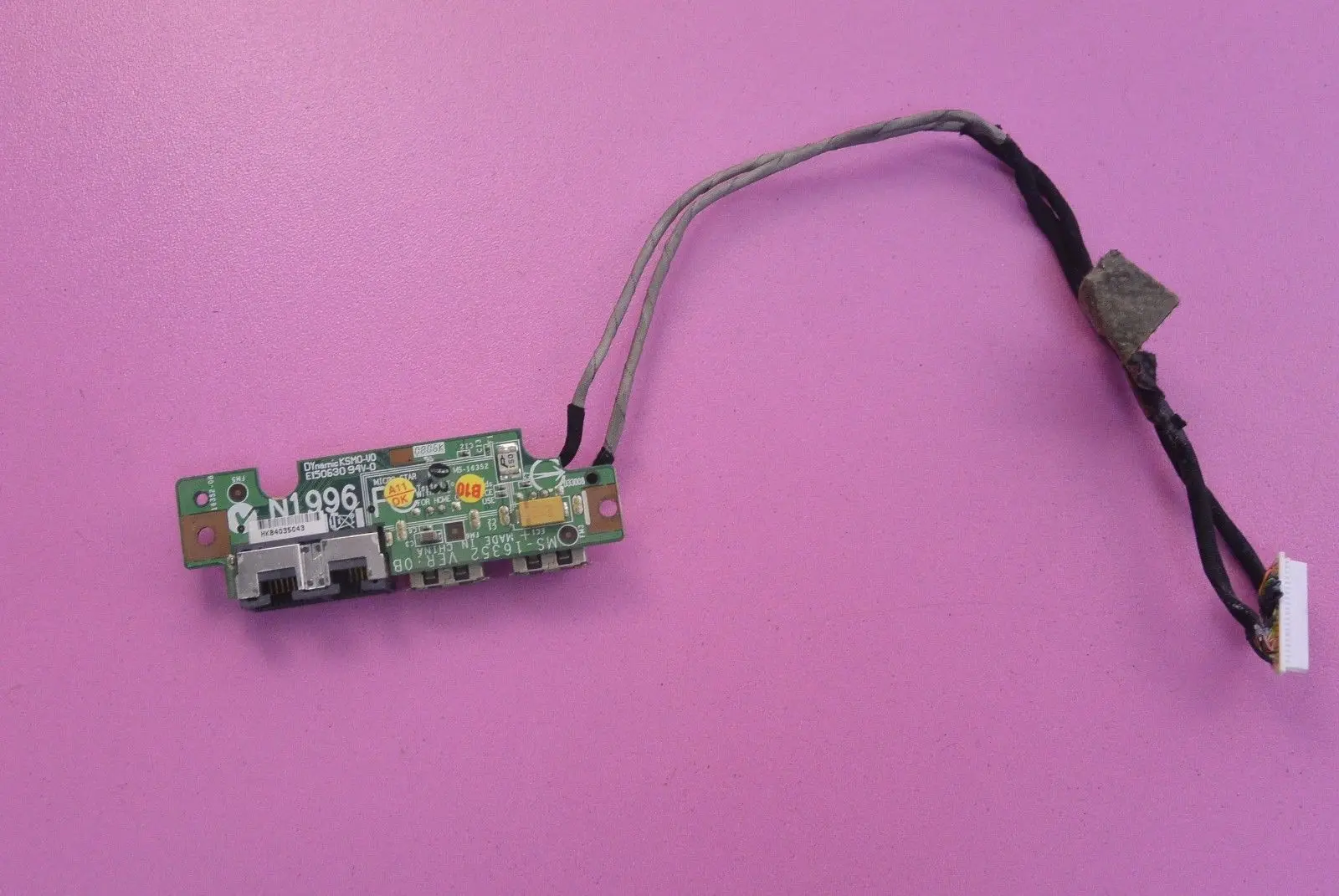 MSI MS-163A GX600 RoverBook Nautilus V572 WH USB Плата LAN Port с кабелем |