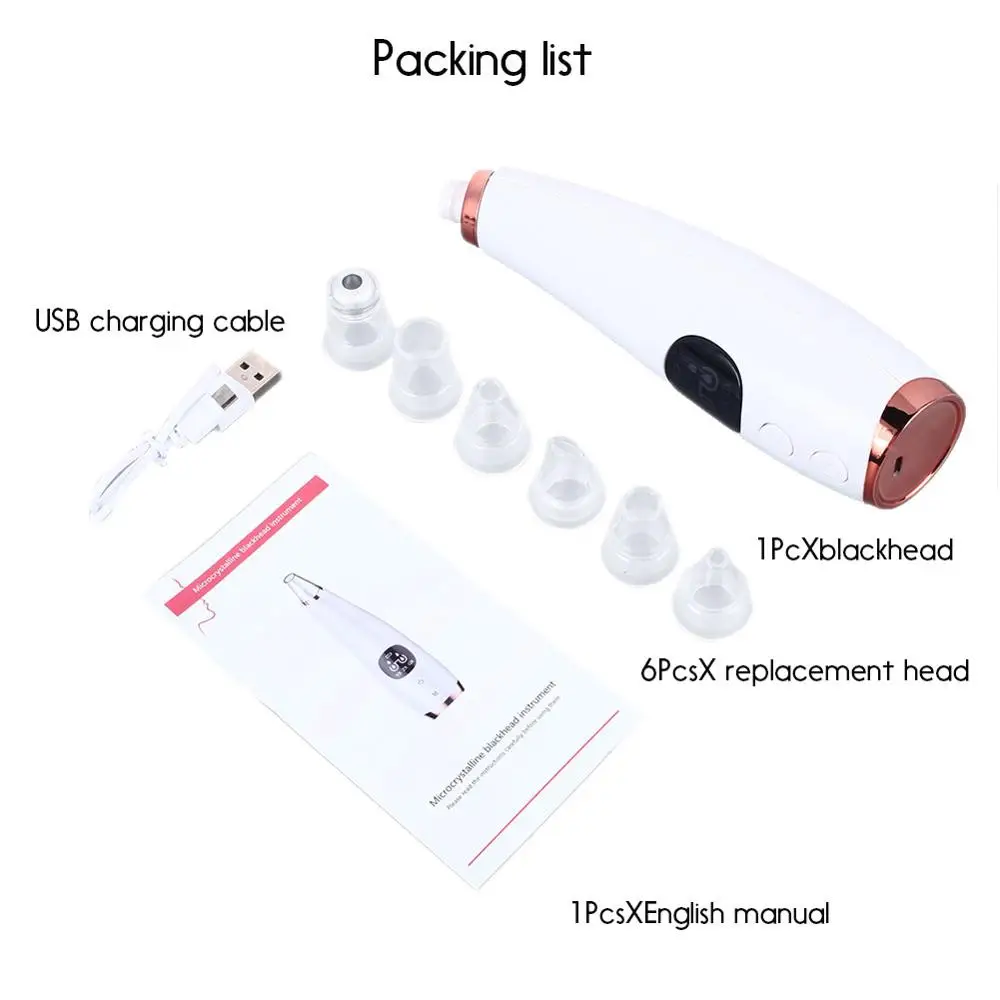 Пылесос для удаления угрей пор и черных точек экстрактор очищения лица прыщей