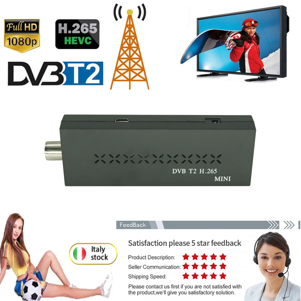

DVB T2MINI HD H.265 Dvb-t2 Tuner Digital Receiver USB2.0 Tuner Receiver DVB T2 Satellite Decoder Youtube TV box