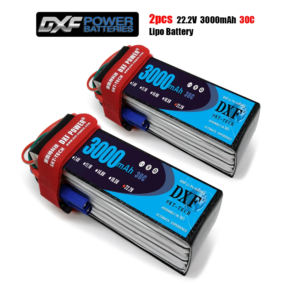 

DXF 3000mAh 22.2V 30C-60C Lipo battery 6S XT60/DEANS/XT90/EC5 For AKKU Drone FPV Truck four axi Helicopter RC Car Airplane