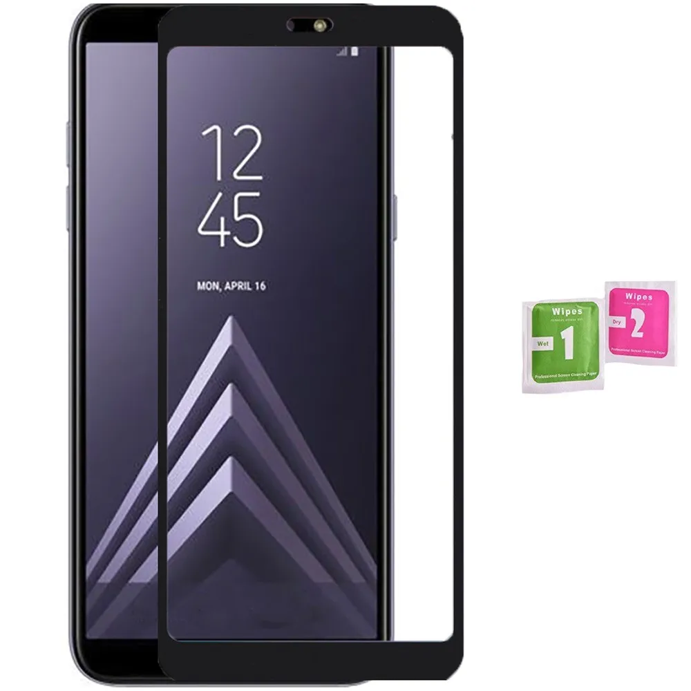 Защитная пленка для экрана Samsung Galaxy A6 плюс полный экран из закаленного стекла с ЖК
