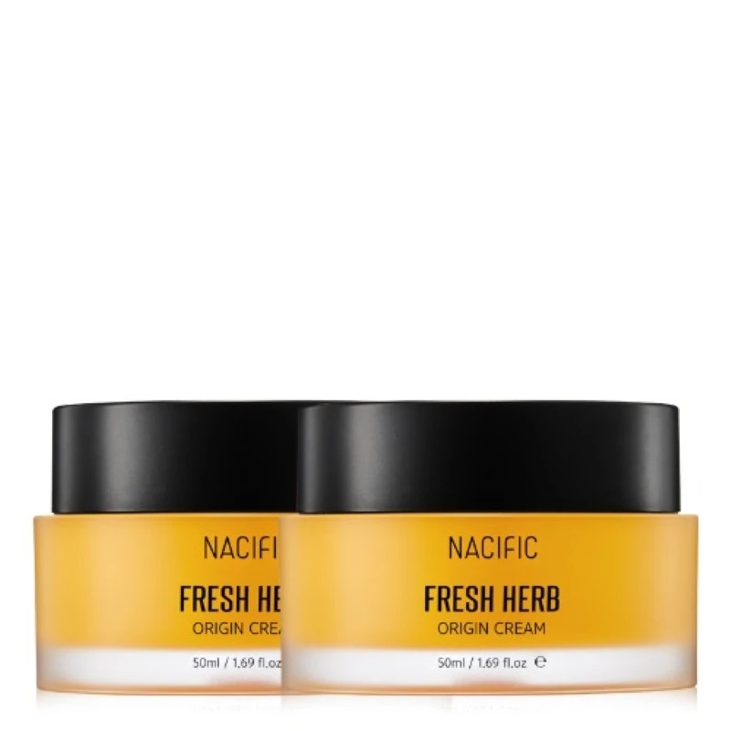 [1+1] Facial Cream - Fresh Herb Origin Cream, Nacific, Skin care, Korea cosmetic, Moisture, Whitening, Anti-wrinkle, Serum