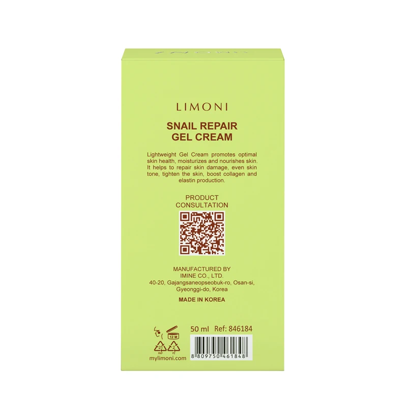 Gel Cream for face Limoni Snail Repair 50 ml |