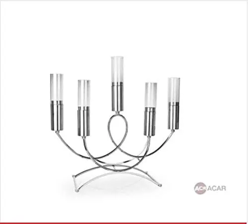 

ACAR Silver Metal 5 Li Big Candlestick-47 cm Height 52 cm And
