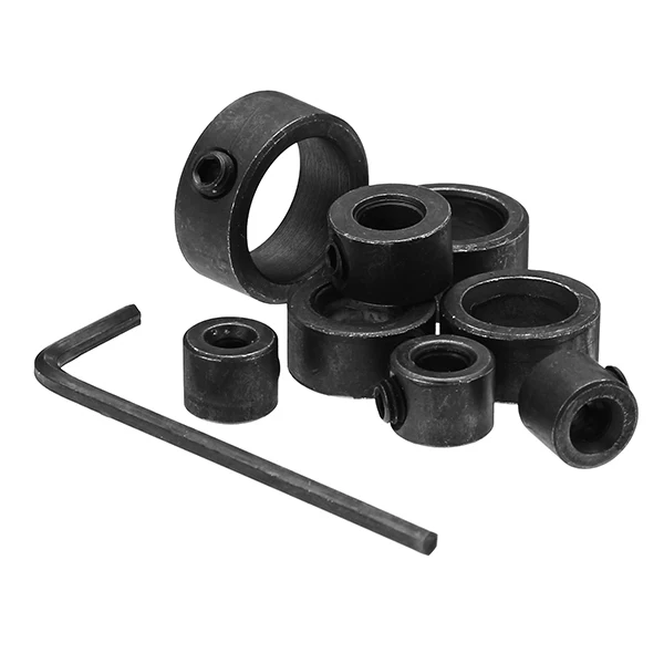 

8pcs 3-16mm Drill Bit Shaft Depth Stop Collars Woodworking Drill Bit Limited Ring Collar