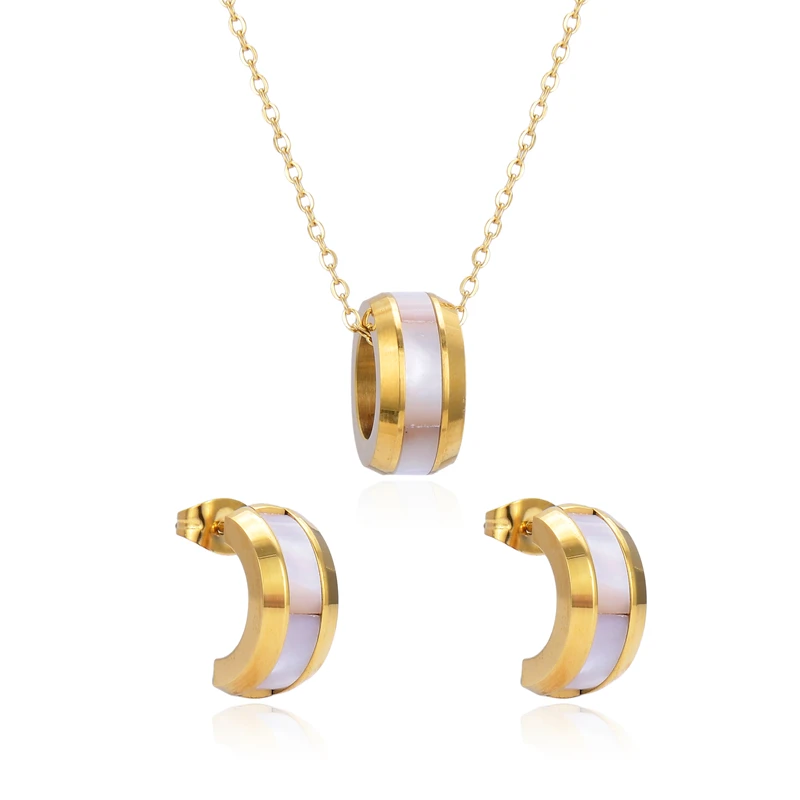 

New Fashion Titanium Steel Pendant Creative Stainless Steel Hot Sale Women Men's Pendant Necklace Earrings Popular Jewelry Set