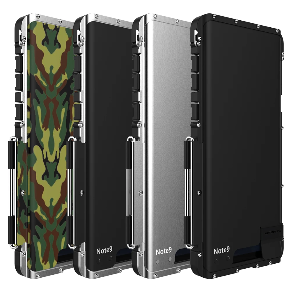 

ARMOR KingShockproof Phone Case for Samsung Galaxy Note 10 9 8 S10 S9 S8 Flip Cover Metal Aluminum 360 Degree Protection