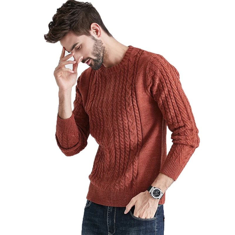 

GINGTTO Mens Sweater Knitted Clothing Christmas Jumpers Pullover Autumn Winter Warm Cotton Fashion Classic Cardigan New Arrival