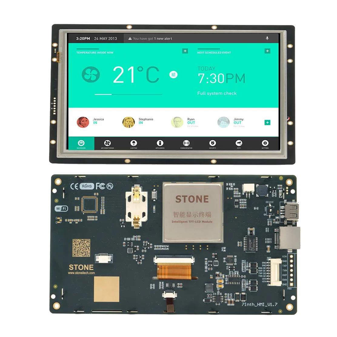 7inch TFT Panel  CPU , TFT Driver design your new project file for Intelligent tft lcd screen on Windows system PC or MacOS PC