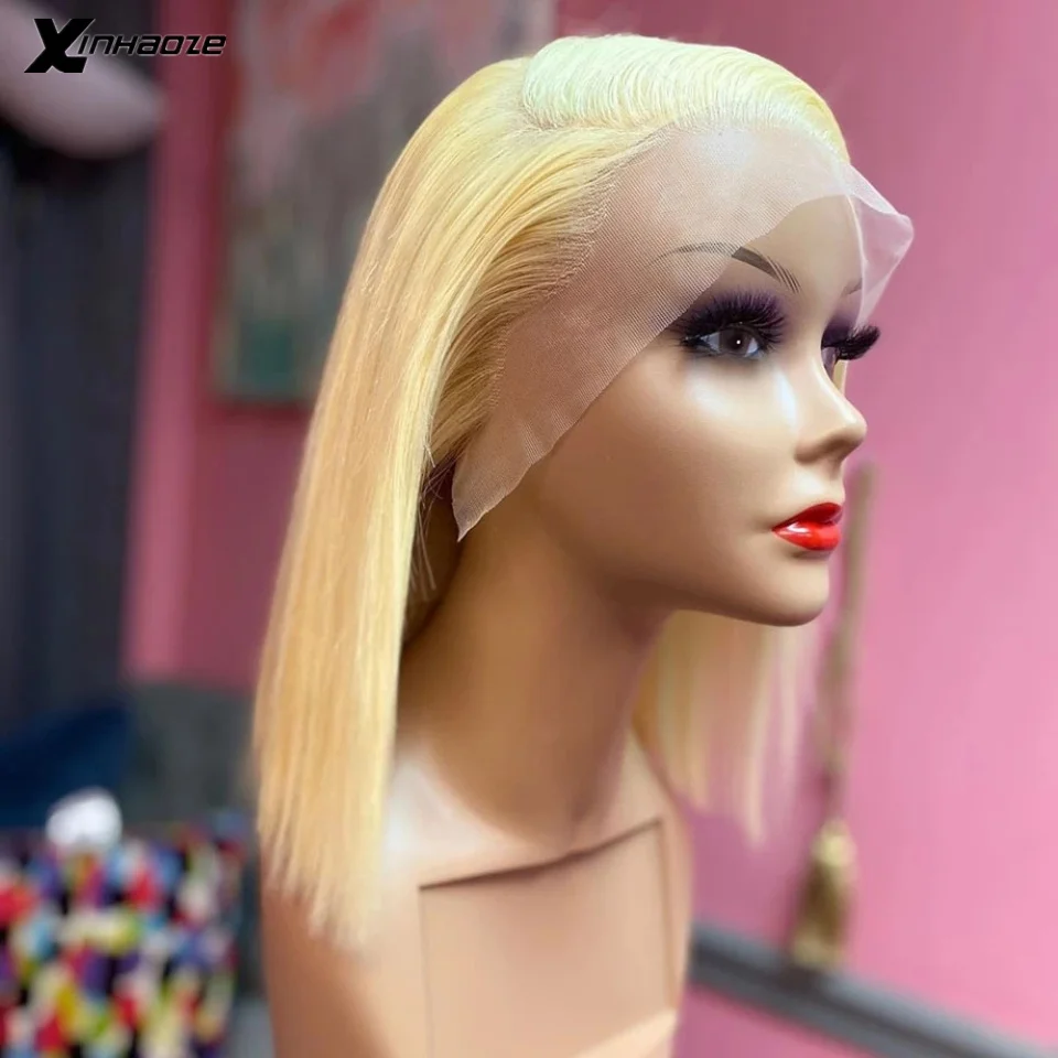 

13x4 13x6 глубокая часть 613 медовая блондинка бразильские прямые волосы Реми Боб на сетке передние человеческие волосы парик на сетке передние ...
