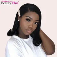 Short Bob Wig Lace Front Fringe Wig Human Hair Pre Plucked Bone Straight Lace Front Wig 8-16 Brazilian Hair Lace Frontal Wigs