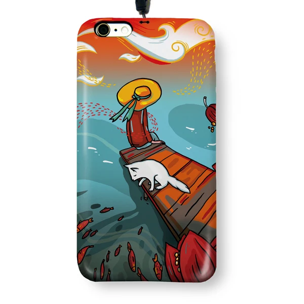 Чехол пластиковый для айфона 6 Plus/6S Plus &quotНа берегу&quot с ланъярдом|Бамперы| |