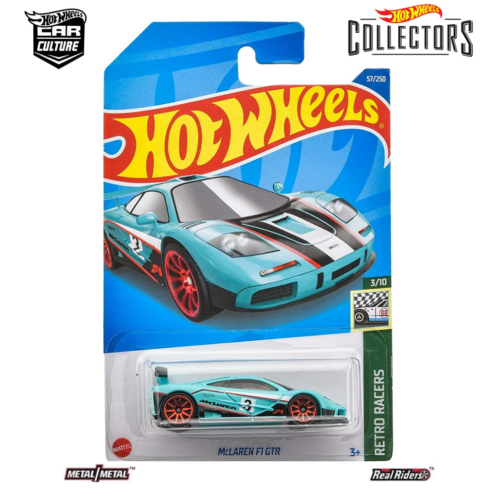 

Коллекционный металлический чехол Hot Wheels - McLaren F1 GTR, литые автомобили, игрушка для детей, для мальчиков, игрушки для детей, оригинальные товар...