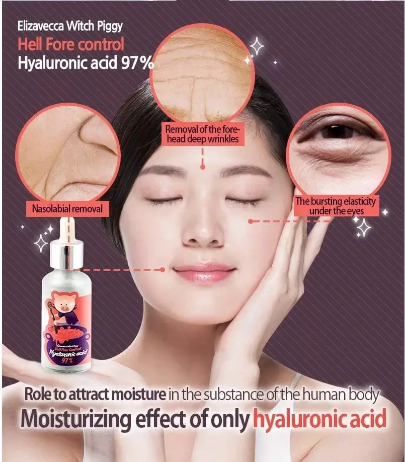 Увлажняющая сыворотка с гиалуроновой кислотой ELIZAVECCA 50мл Корейская косметика