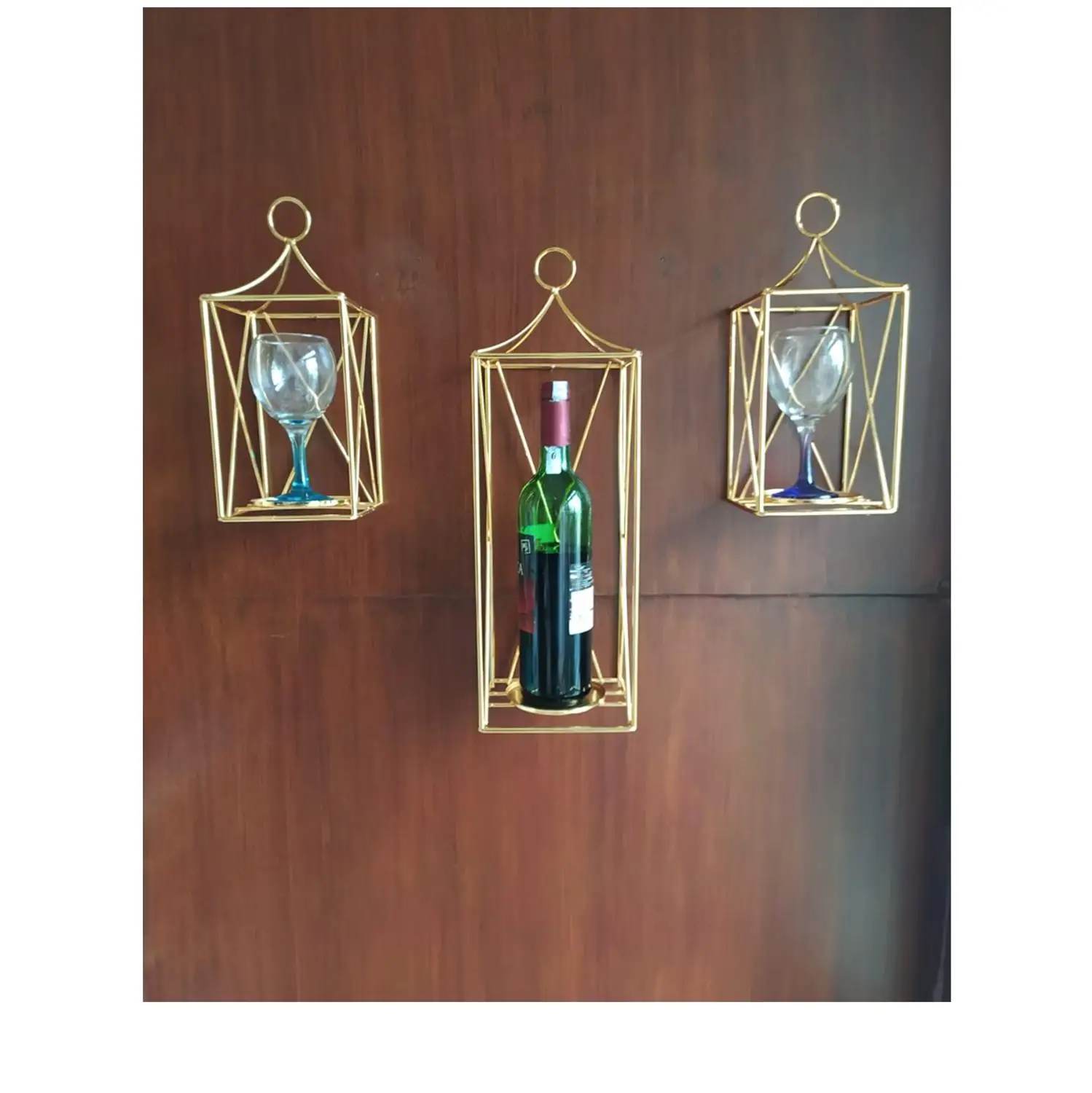 

Wooden Red Wine Beer Rack Bottle Holder Goblet Holder Gold Metal Candle Holder Candlestick Artificial Flower Flower Pot