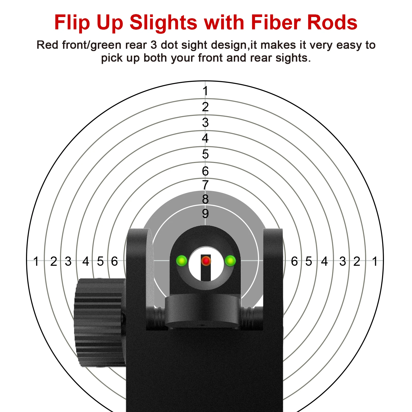 Оптический прицел Bugleman железная Передняя красно-зеленая оптическая