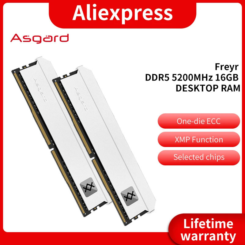 

Asgard Freyr Series 16GB(8GBx2）4800MHz 5200MHz DIMM XMP Memoria Ram ddr5 for Desktop Gaming