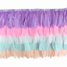 1 метр перья для рукоделия гусиное перо обрезает красочные Шлейфы бахрома для роста от 150 до 250 мм платье с перьями