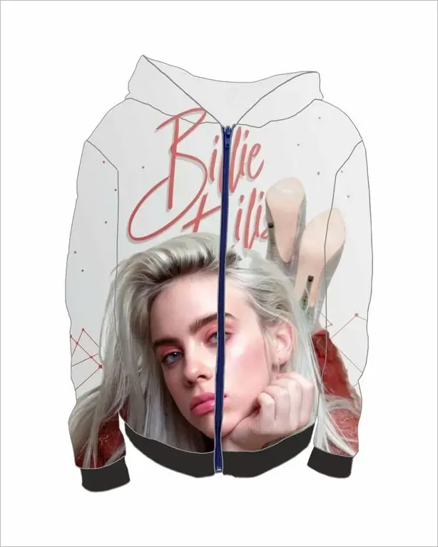Толстовка 3D Билли Айлиш Billie Eilish №6 | Мужская одежда