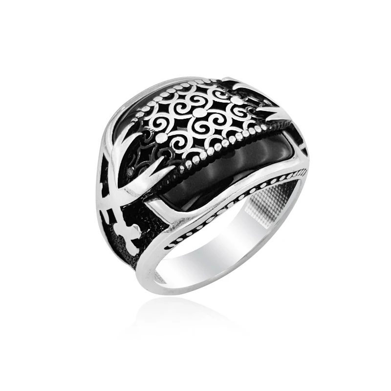 925 Silver Classic Style Ottoman Rings for Man | Украшения и аксессуары