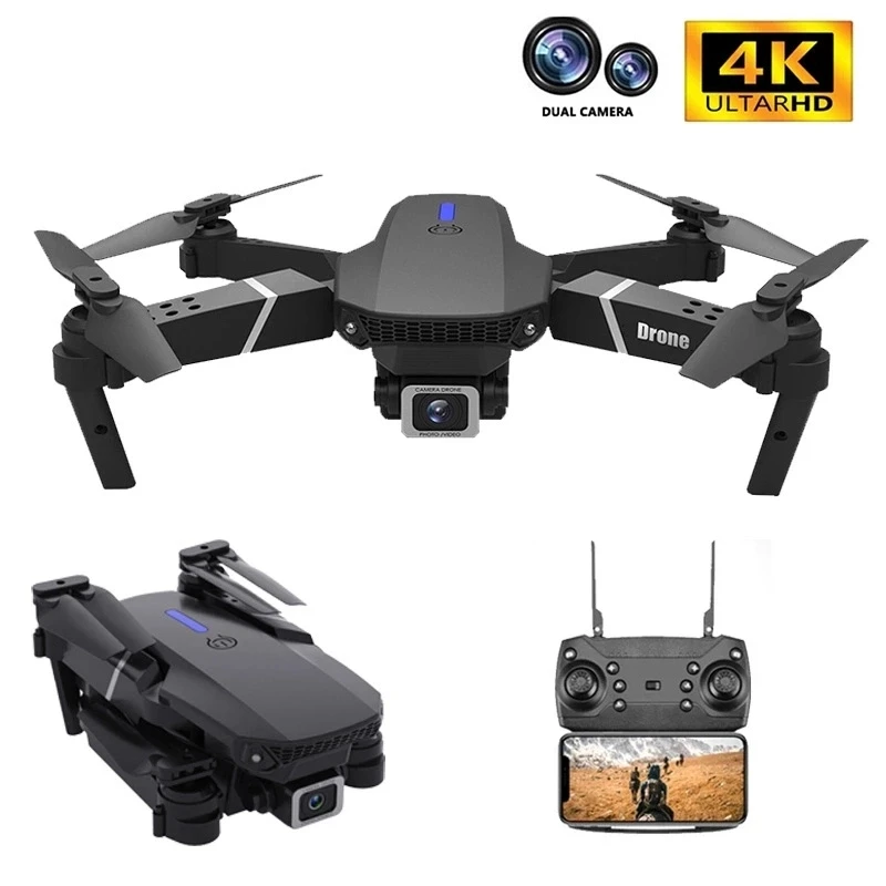 

Drone 4k HD Wide-Angle Dual Camera 1080P WIFI Visual Positioning Height Keep Rc Drone Follow Me Rc Quadcopter