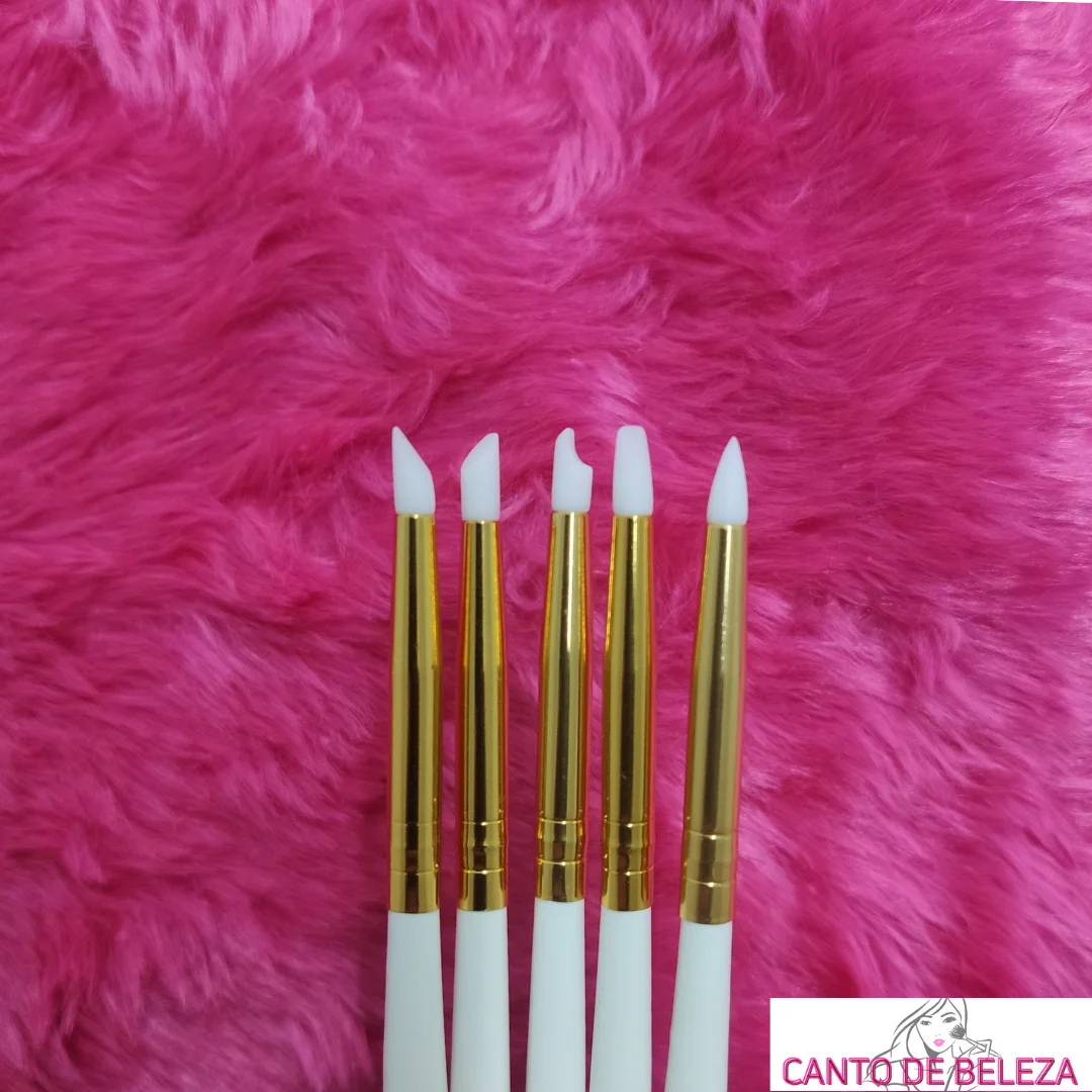 

Kit 5 Pincéis de Unhas Silicone Modelador - 12553
