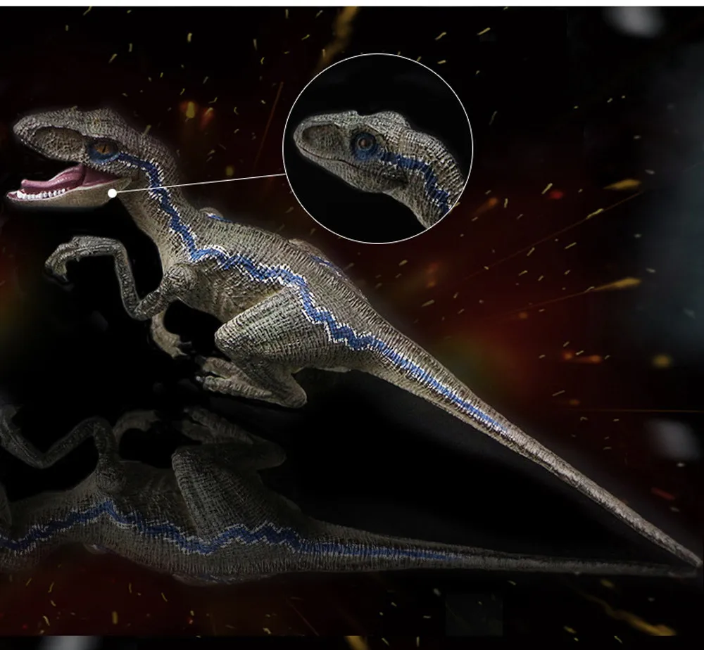 Фигурка динозавра Велоцираптора синего цвета экшн-фигурка животного коллектор