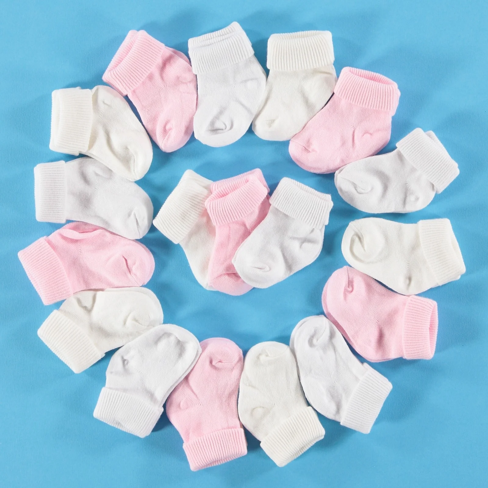 Носки детские ebebek HelloBaby розовые 3 мес.-18 шт |