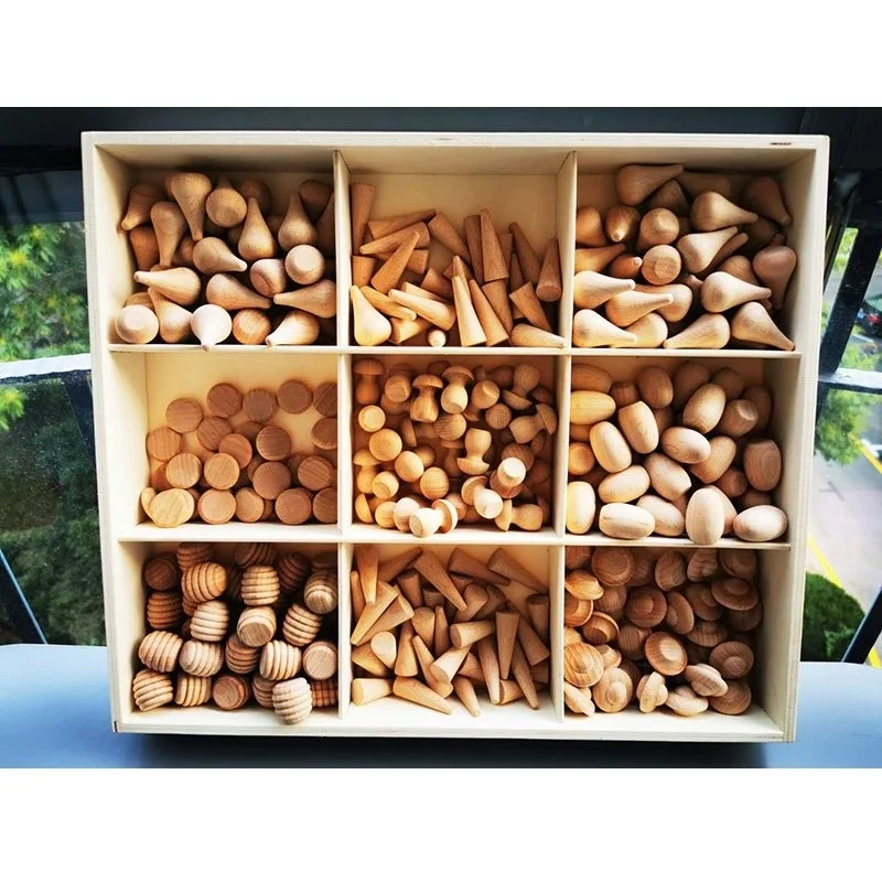 children rainbow wood blocks loose parts toy mushrooms montessori wooden droplets flatjenga building blocks free global shipping