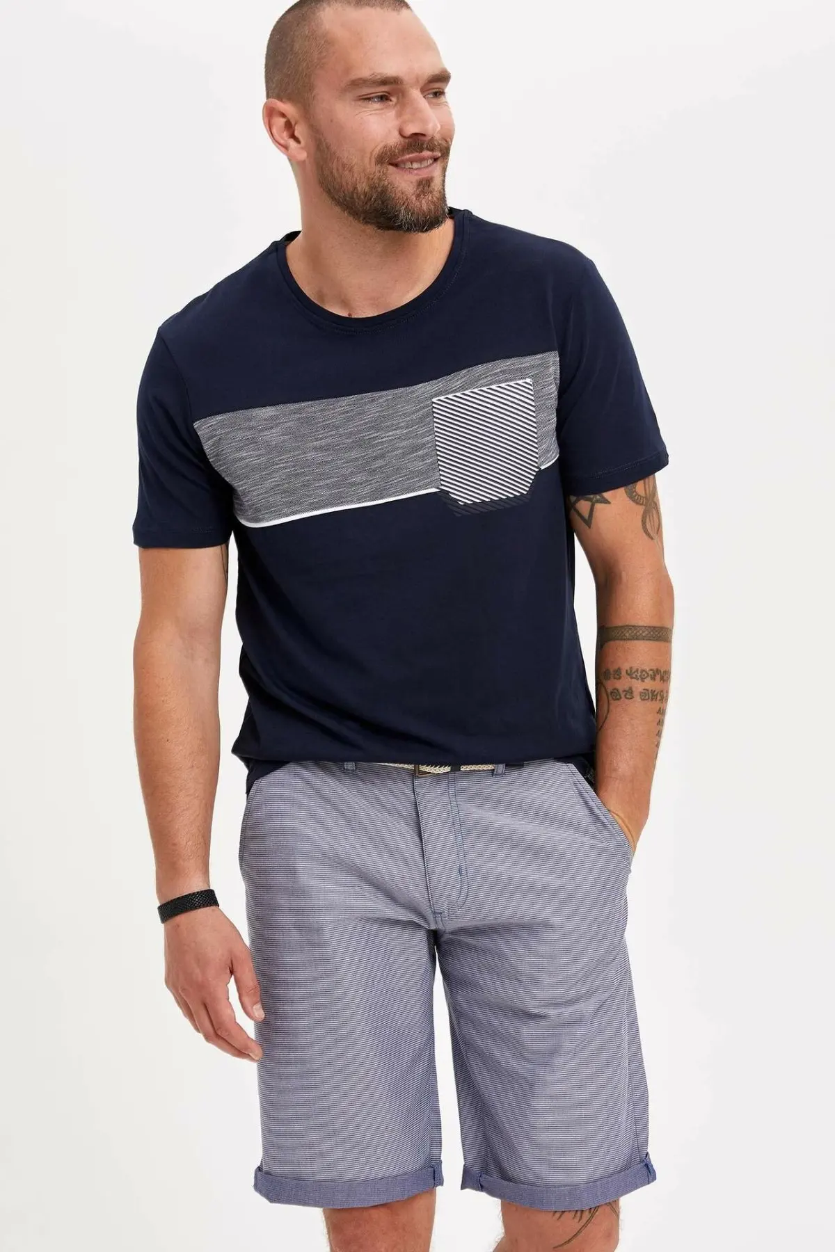 DeFacto мужской летний светильник цветные повседневные шорты мужские прямые