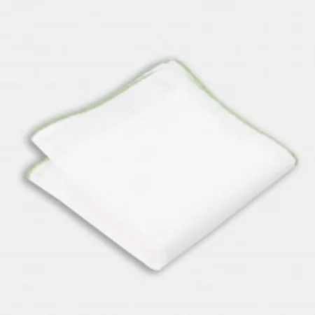 

Edge Green slim striped linen handkerchief 67827587