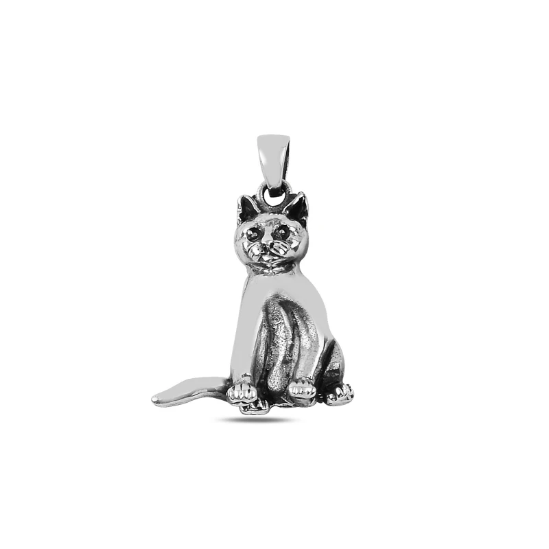 

Серебряный кулон в виде кошки с регулировкой 925