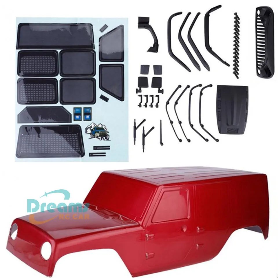 RGT корпус и багажник на крышу с светодиодный светильник бар для 1:10 RC ползунок