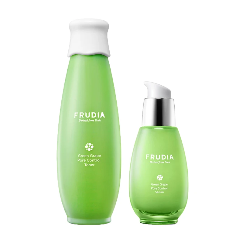 

Toner+Serum - Green Grape Pore Control Toner+Serum Set Frudia Moisturize Emulsion Essence Face Care Skin Care Korea Cosmetic