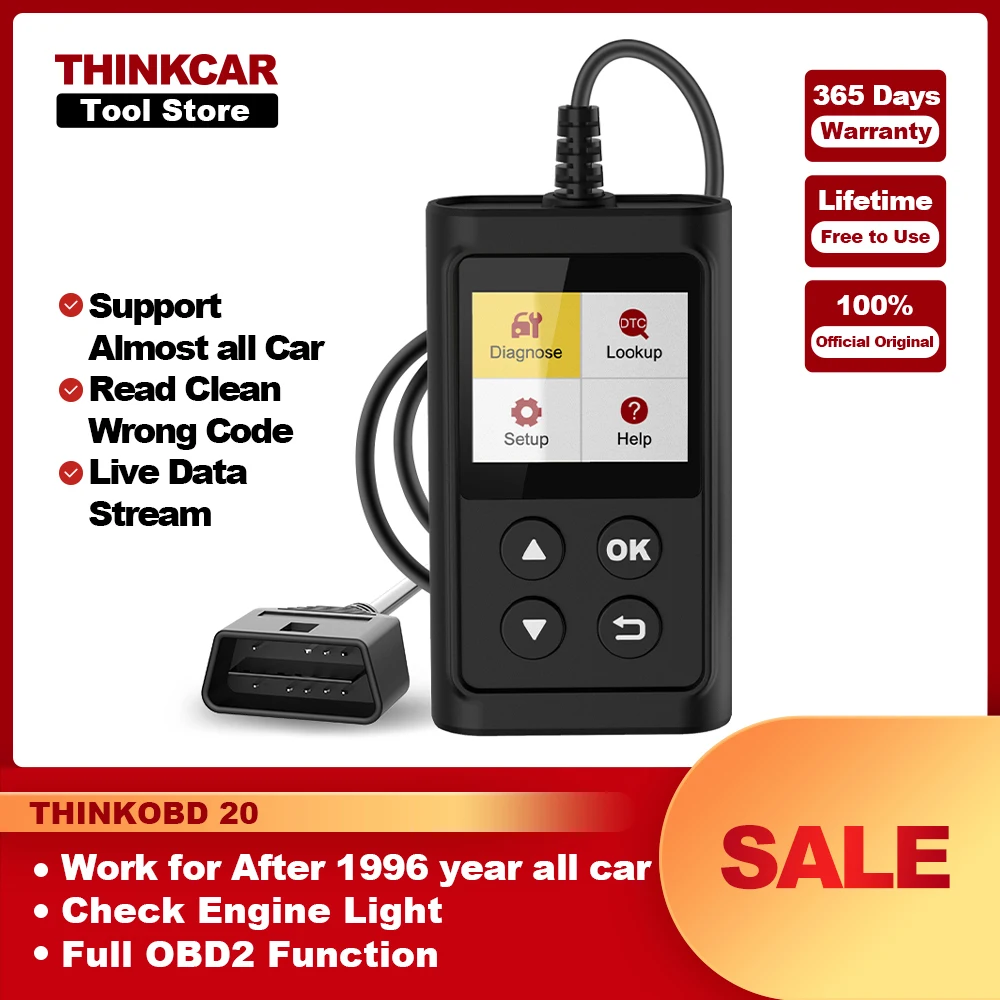 

THINKCAR THINKOBD 20 Auto Scanner Car Diagnostic Tool Automotivo Code Reader Check Engine Light DTC Lookup Diagnose Tool All Car