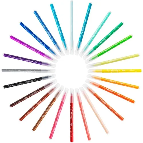 Bic Kids Couleur (ультра моющаяся) 24 цвета тонкая подкладка двойной наконечник ручка для