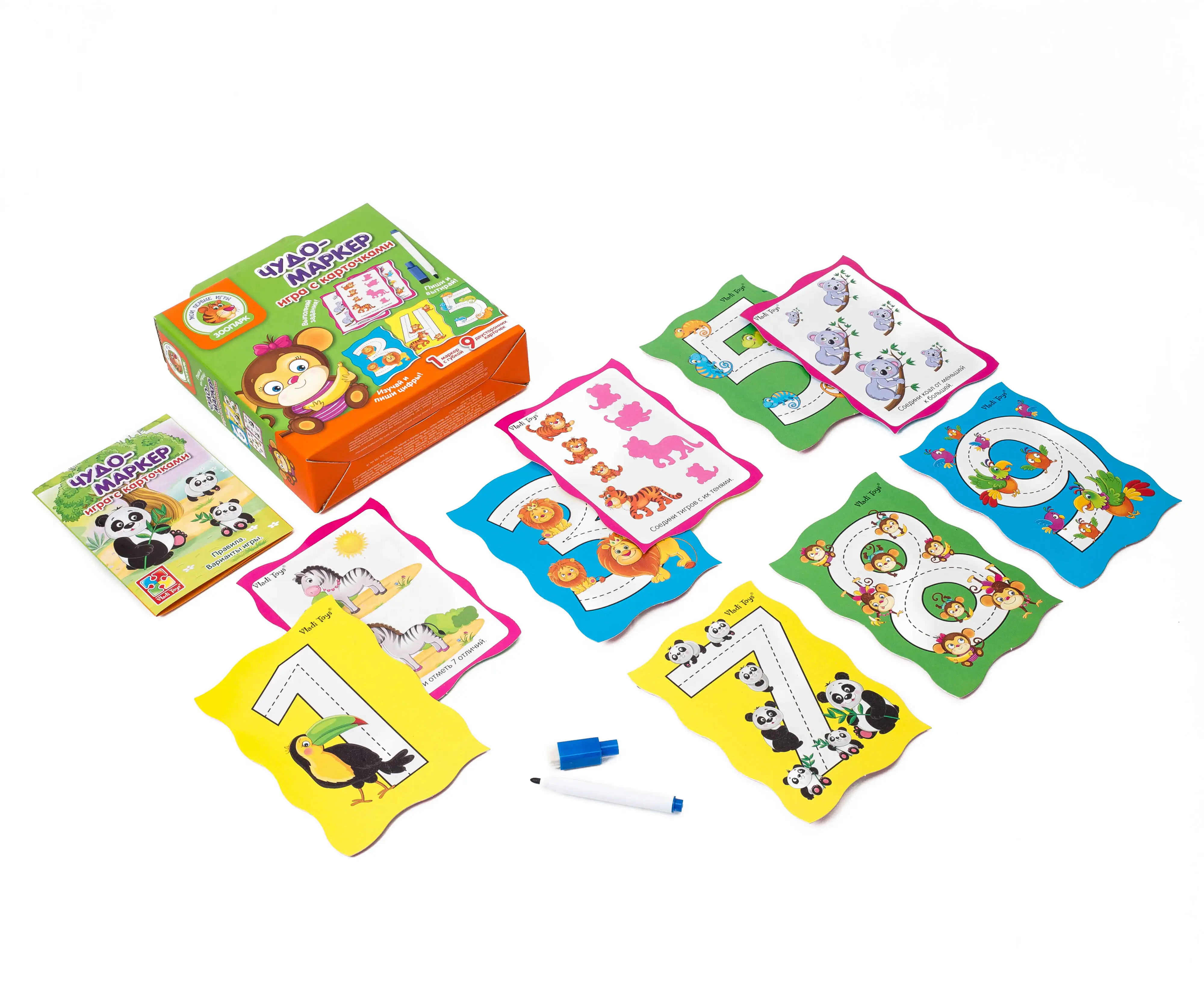 Игра с карточками Чудо маркер &quotЗоопарк&quot Vladi Toys VT2100 11|Игры для вечеринки| |