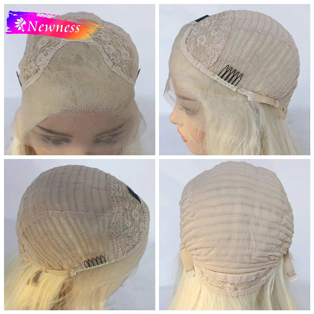 

White Straight Synthetic Lace Front Wigs Glueless With Baby Hair Lace Front Wig For Women Newness Hair