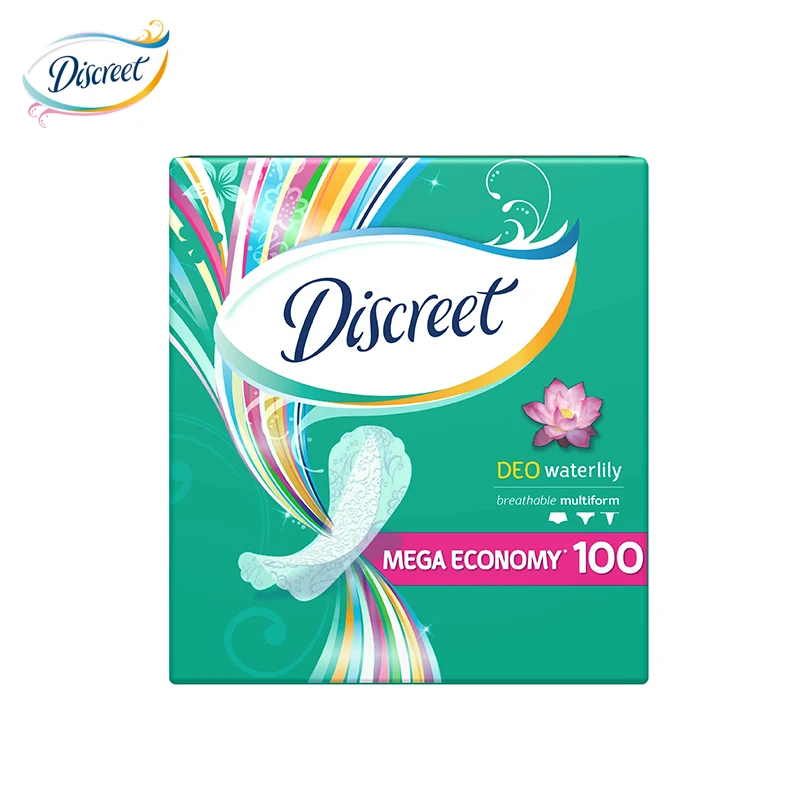 DISCREET Женские гигиенические прокладки на каждый день Deo Water Lily Multiform 100шт|Товары для