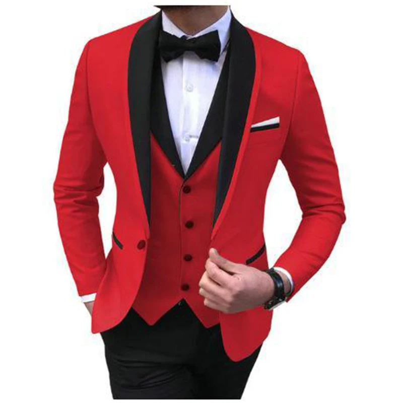 

Новейший дизайн пальто и брюк красные мужские свадебные костюмы смокинг для выпускного вечера облегающий костюм для жениха из 3 предметов и...