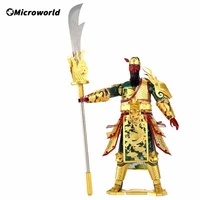 microworld 3d metal puzzle games romance of the three kingdoms guan yu model kits diy jigsaw toys birthday gifts for teen adult
