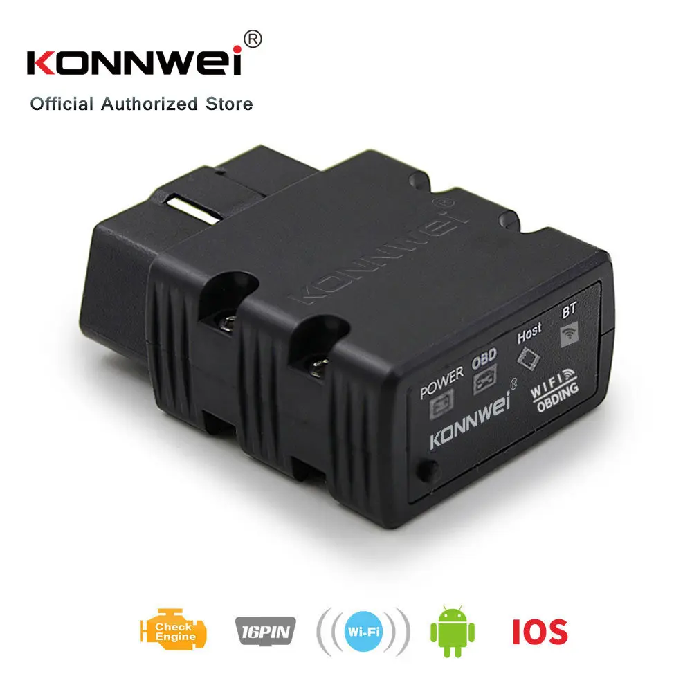KONNWEI ELM327 Wifi V1.5 KW902 OBD2 OBD 2 Scanner ELM 327 Wifi Support IOS for iPhone and Android PC EML327 Full Obd2 Protocol