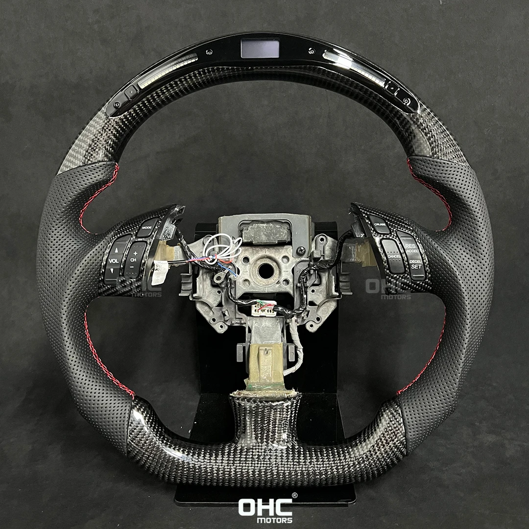 

100% натуральное углеродное волокно, светодиодный руль для Honda Acura LED Performance