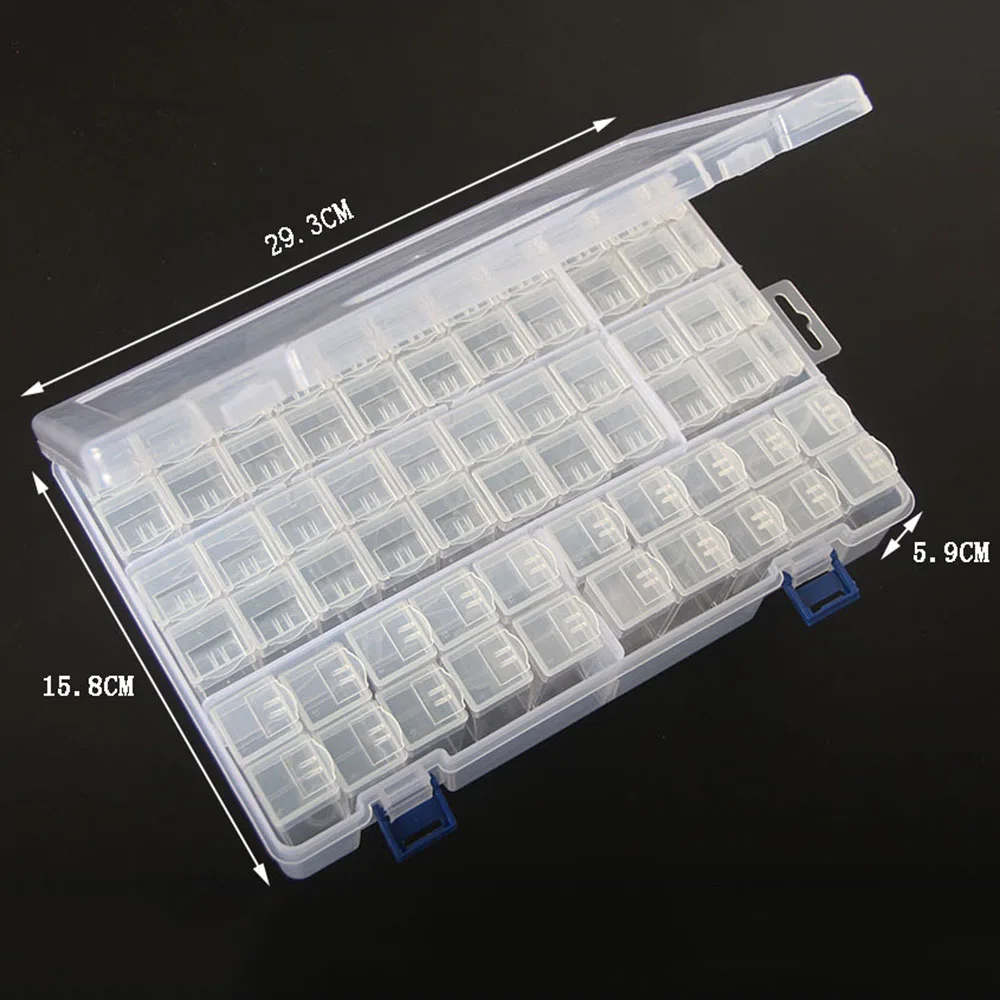 64 бутылки банка квадратная коробка для хранения алмазной живописи аксессуары