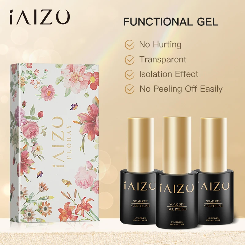 

IAIZO Semi-permanent Varnish 6PCS/Set Gel Nail Polish UV LED Soak Off 8ML Natural Color Nail Polish for Nail Art Free Shipping