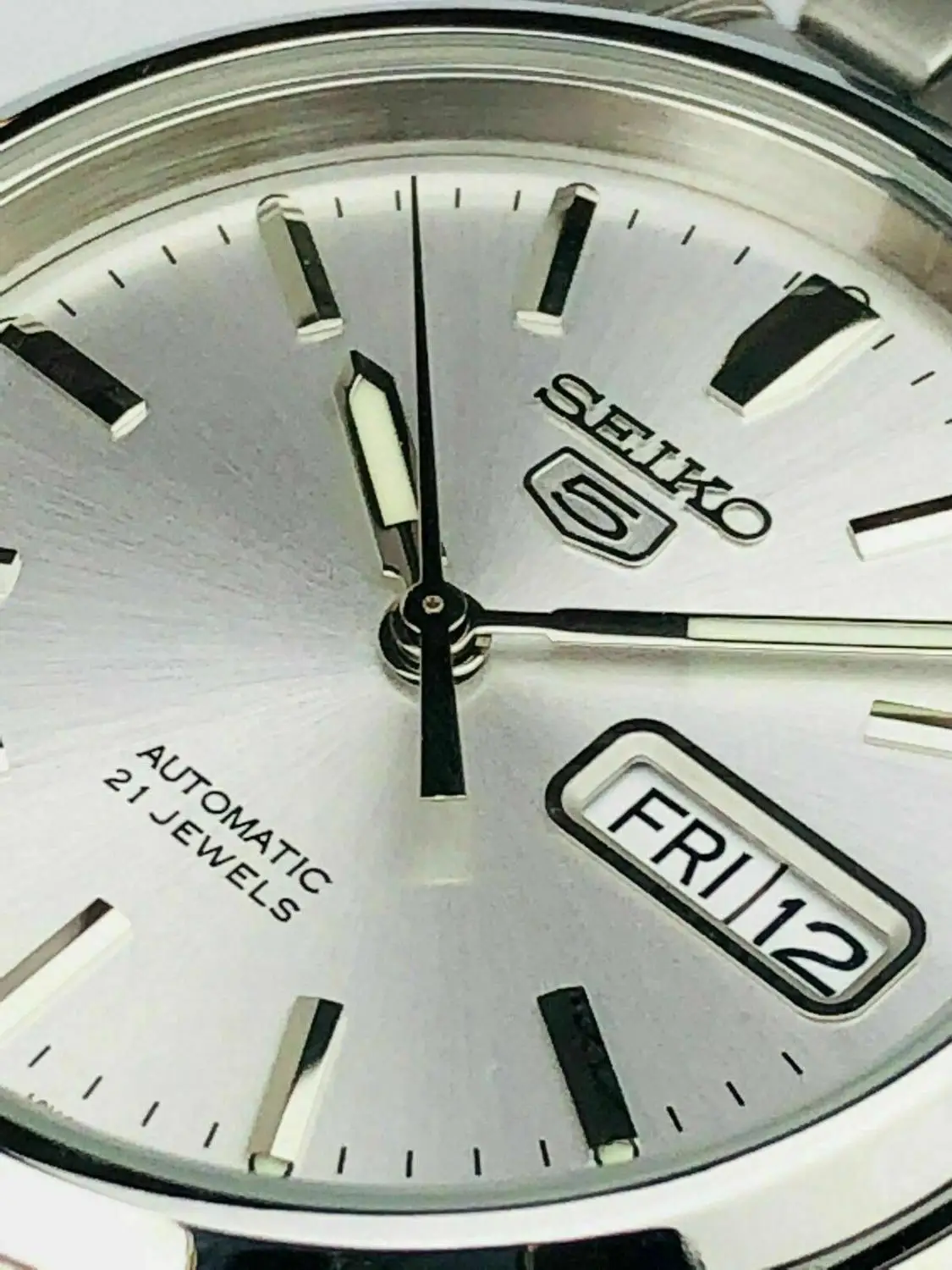 Автоматические Мужские часы Seiko 5 SNKK65K1 циферблат серебристый 38 мм стальной