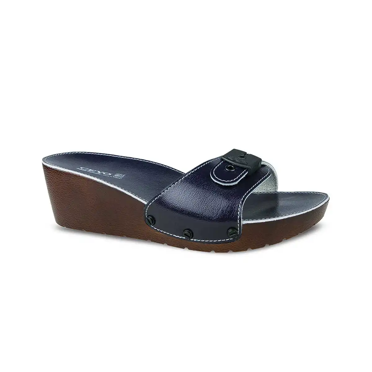 Ceyo Women's Slippers For Women 2022 Sandals Shoes Single Buckle Casual Flat Adult Homestreet Faux Leather Summer Winter Solid