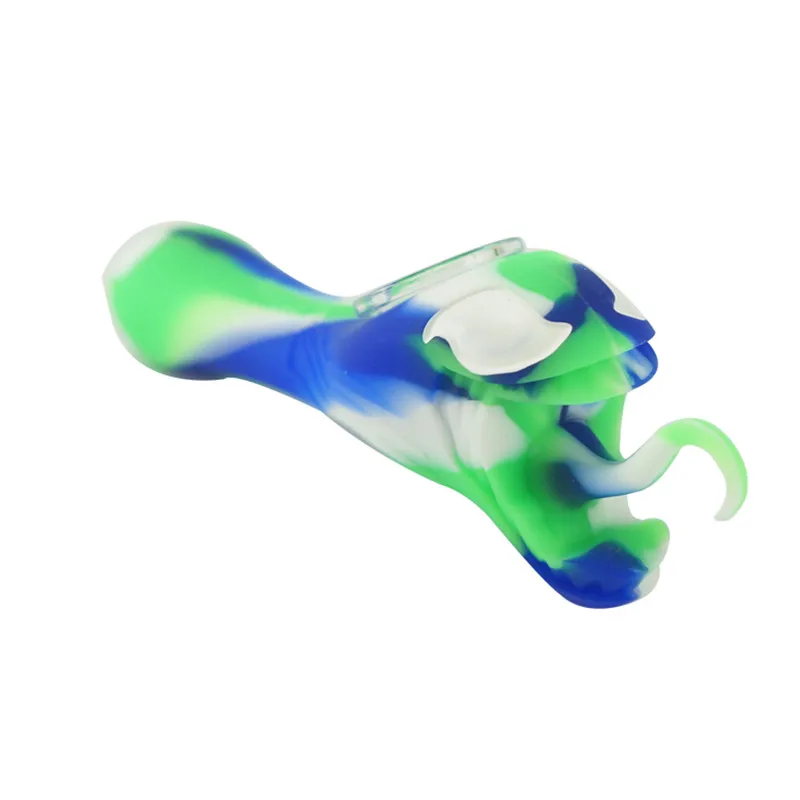 

New shape Dry Herb silicone water pipe tobacco wholesale factory price unbreakable glass smoking hand pipe with high quality