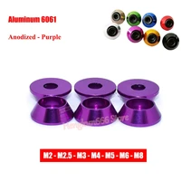 aluminum cap head washer m2 m2 5 m3 m4 m5 m6 m8 anodized purple aluminum cone washers gasket for hex socket cap head screw