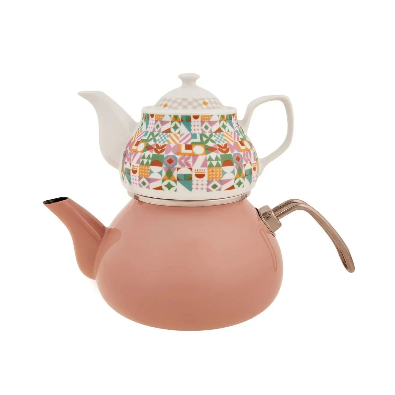 

Karaca Lyria Porcelain Demlikli Teapot Set Dishwasher safe Can Be Used In İndüksiyonlu Stylish Form